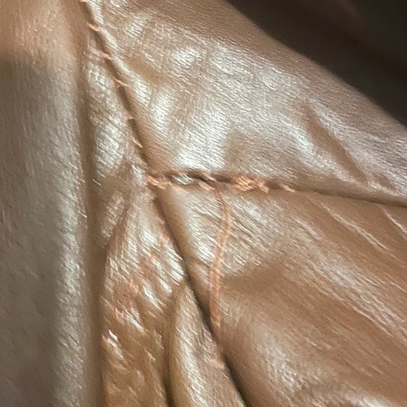 Victoria Leather Vintage 70s 80s Leather Winter Coat Shearling Lined Size 40 (M) - Picture 11 of 14